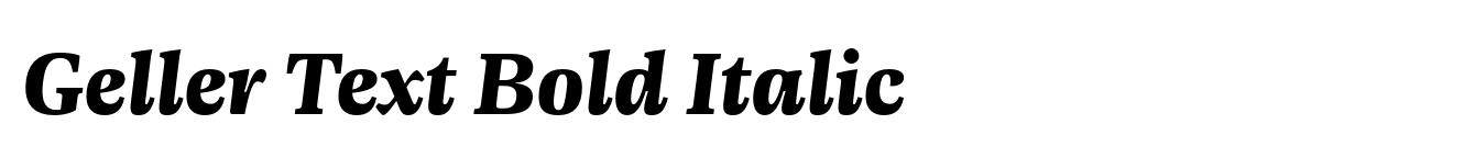 Geller Text Bold Italic